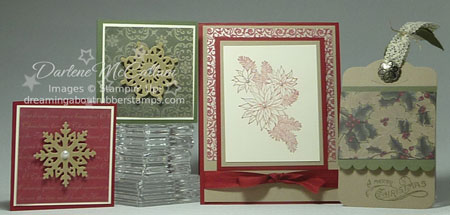 Stampin Up Canada Vintage Christmas Card Bundles Samples