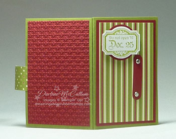 Stampin Up Canada Gift Card Holder Back 