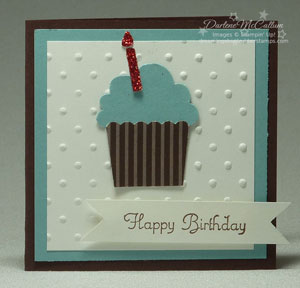 Build A Cupcake Card - Blue