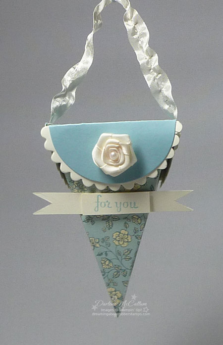 Springtime Vintage Petal Cone by Stampin Up