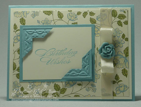 Springtime Vintage Framed Tulip Card in Baja Breeze