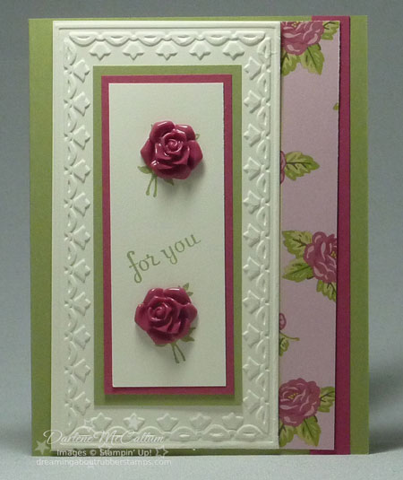 Springtime Vintage Framed Tulip Card in Pear Pizzazz