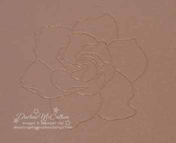 Heat Embossed image with white embossing powder
