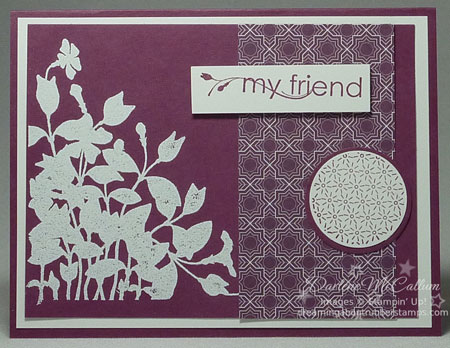 My Friend Stamp Set and the Pocketful of Posies Paper