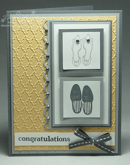 Just Married Bridal Shower Card in Smoky Slate 