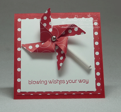 Real Red Pinwheel Mini Card